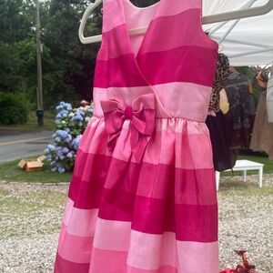 Gymboree pink striped dress 4t